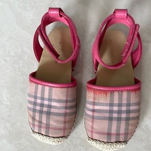 Girls' Elizabeth Canvas Check Espadrille Flats